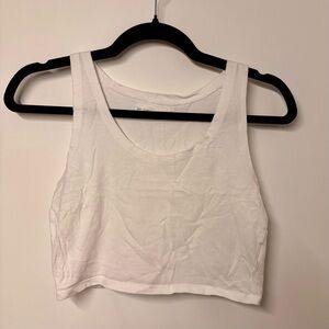OAK + FORT Classic White Crop Top